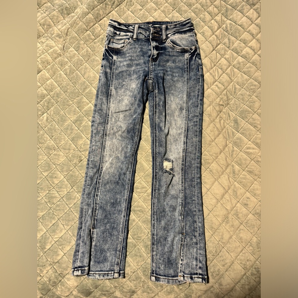 Women's Blue Distressed Jeans